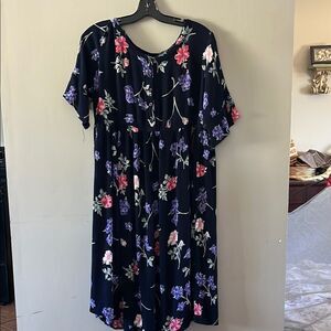 Jessica Navy Floral Midi Dress